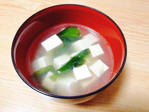 豆腐とわかめの生姜スープ
